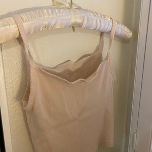 Light pink ribbed Brandy Melville tank